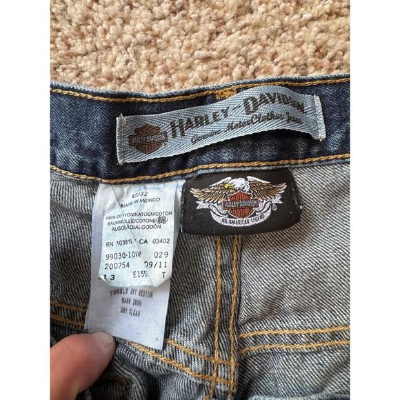 Harley Davidson Blue Jeans, 40x32, relaxed fit; Denim - Picture 8 of 10